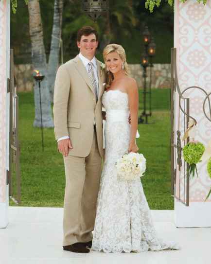 Abby Mcgrew and her husband during their wedding. tie a knot, husband, partner